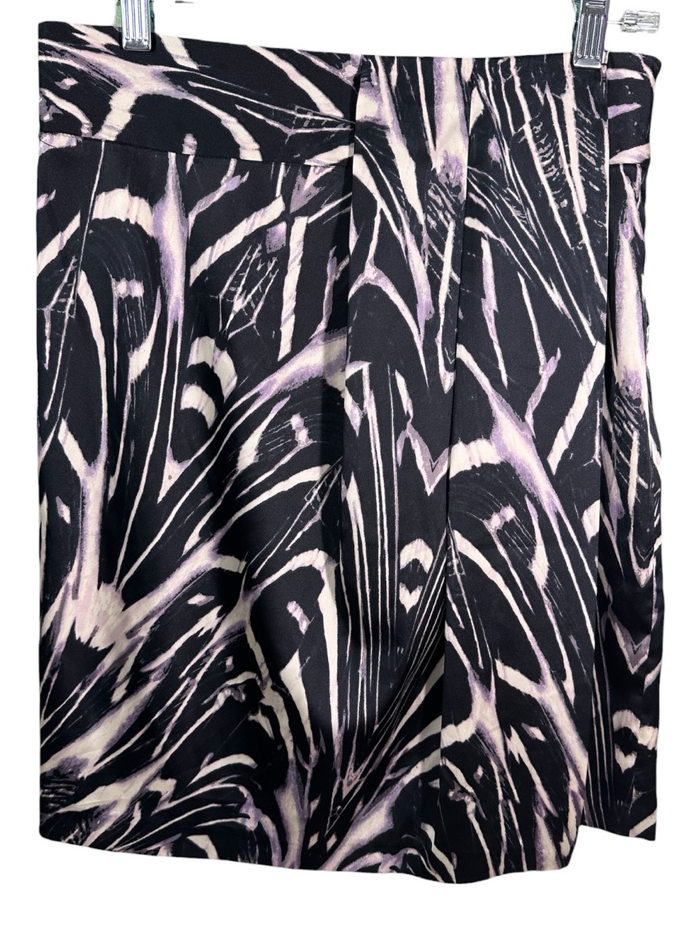NWT Calvin Kline Black & Pale Lavender Abstract Print Skirt size 4